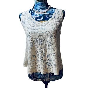 Zara crochet lace sleeveless top size small